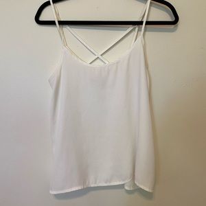 Abercrombie & Fitch White Crossback Tank Top